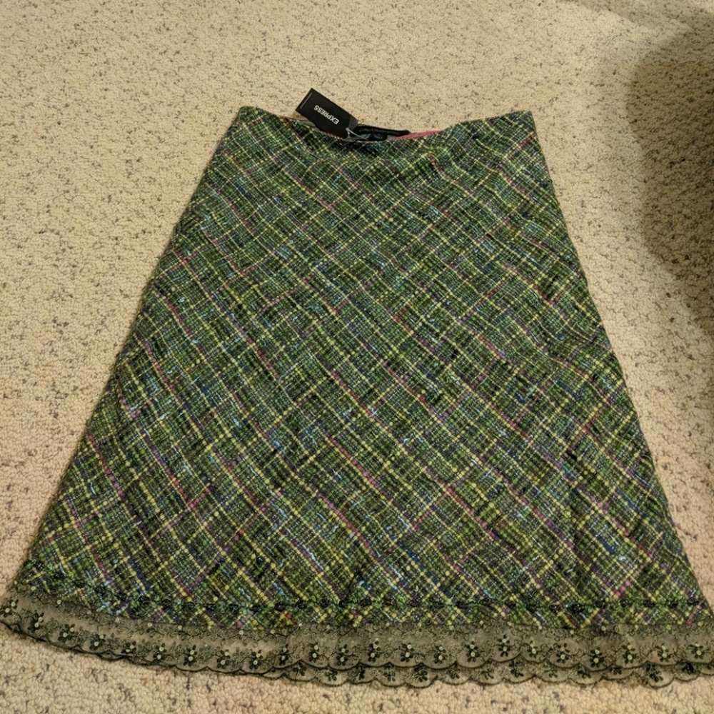 Express skirt - green, pink, purple